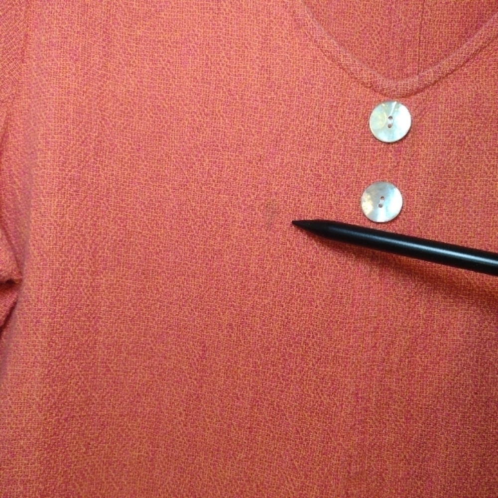 toofan women's orange cotton top size (S) - Picture 3 of 13